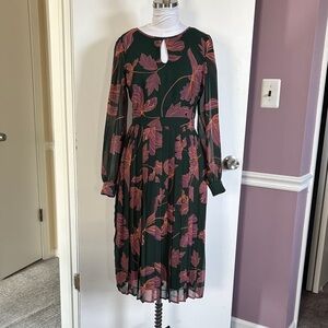 ModCloth Green and Pink Floral Dress